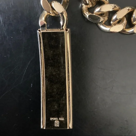 Speidel ID Bracelet Brushed Gold Tone - Picture 11 of 13